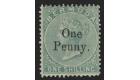 SG17. 1875 (11 Mar) 1d on 1/- Green. Brilliant fresh...